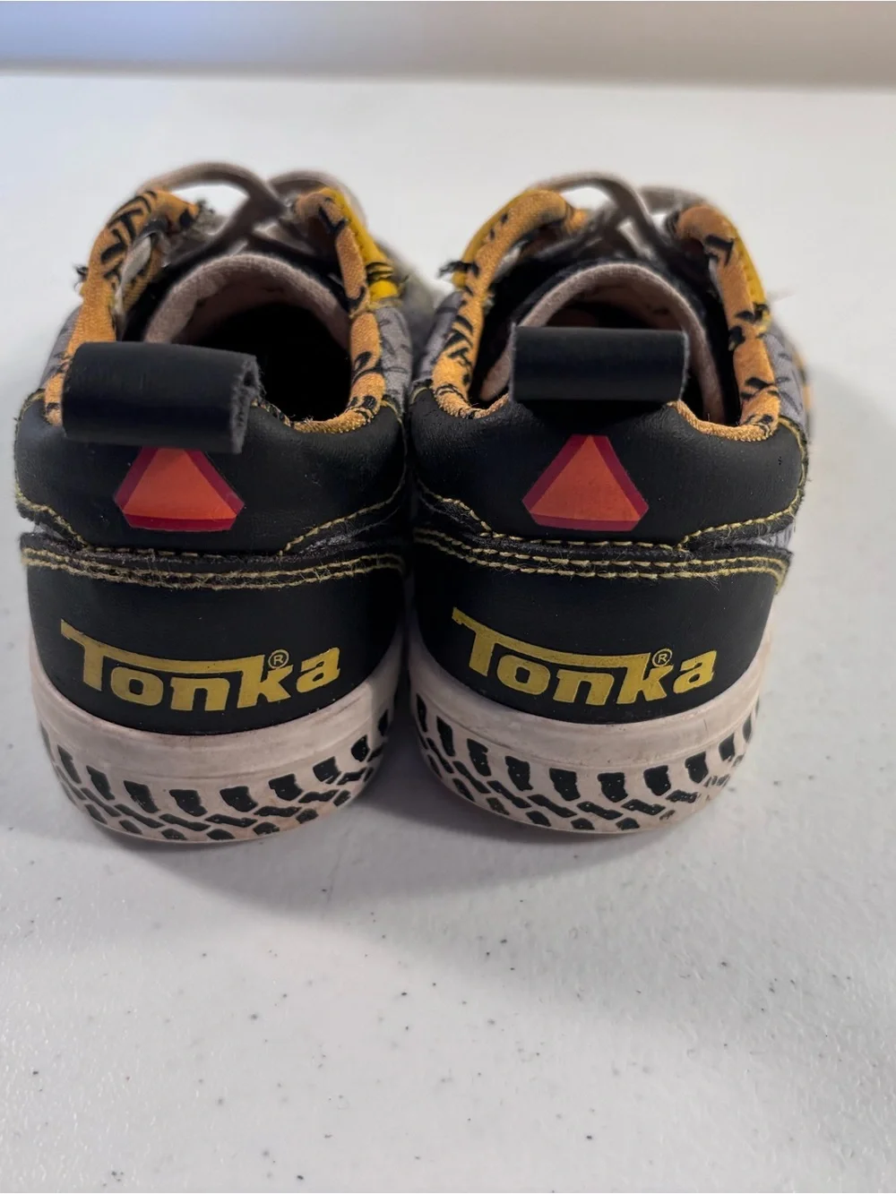Tonka Black and Yellow Kids Lace-Up Sneakers